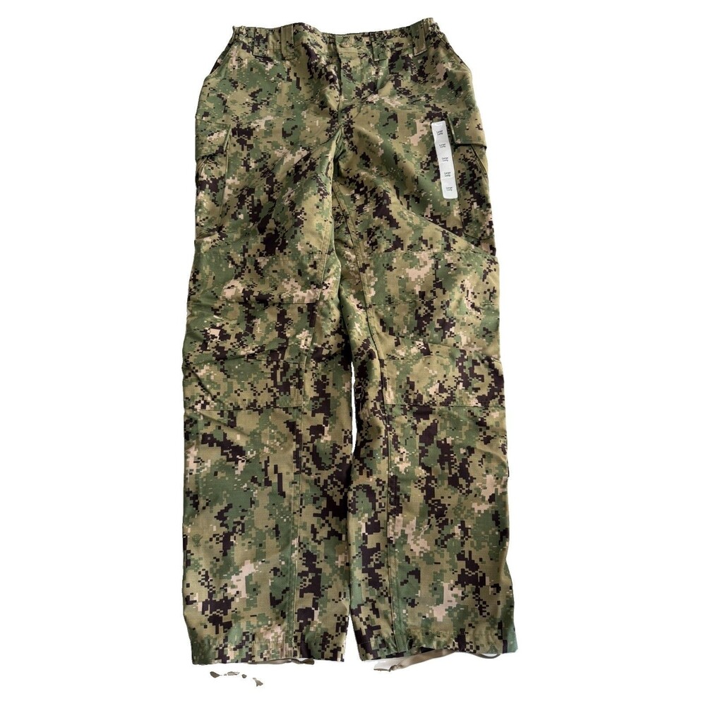 US NAVY Type III Working Uniform Pants / Trousers Large Long AOR2 Camo New